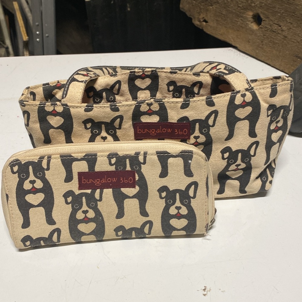 *NEW* Boston Terrier wallet and handbag set by Bungalow 360